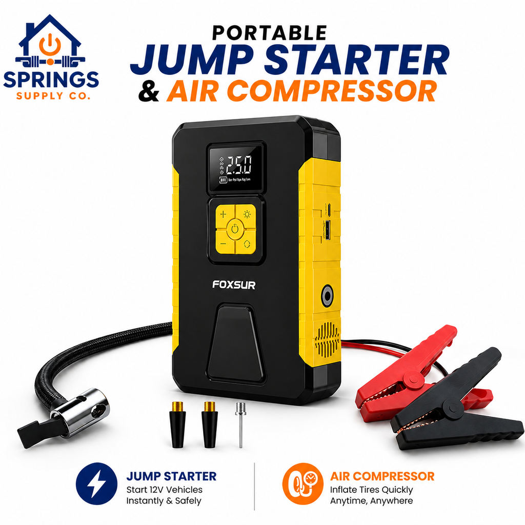 4-in-1 Portable Jump Starter & Air Compressor