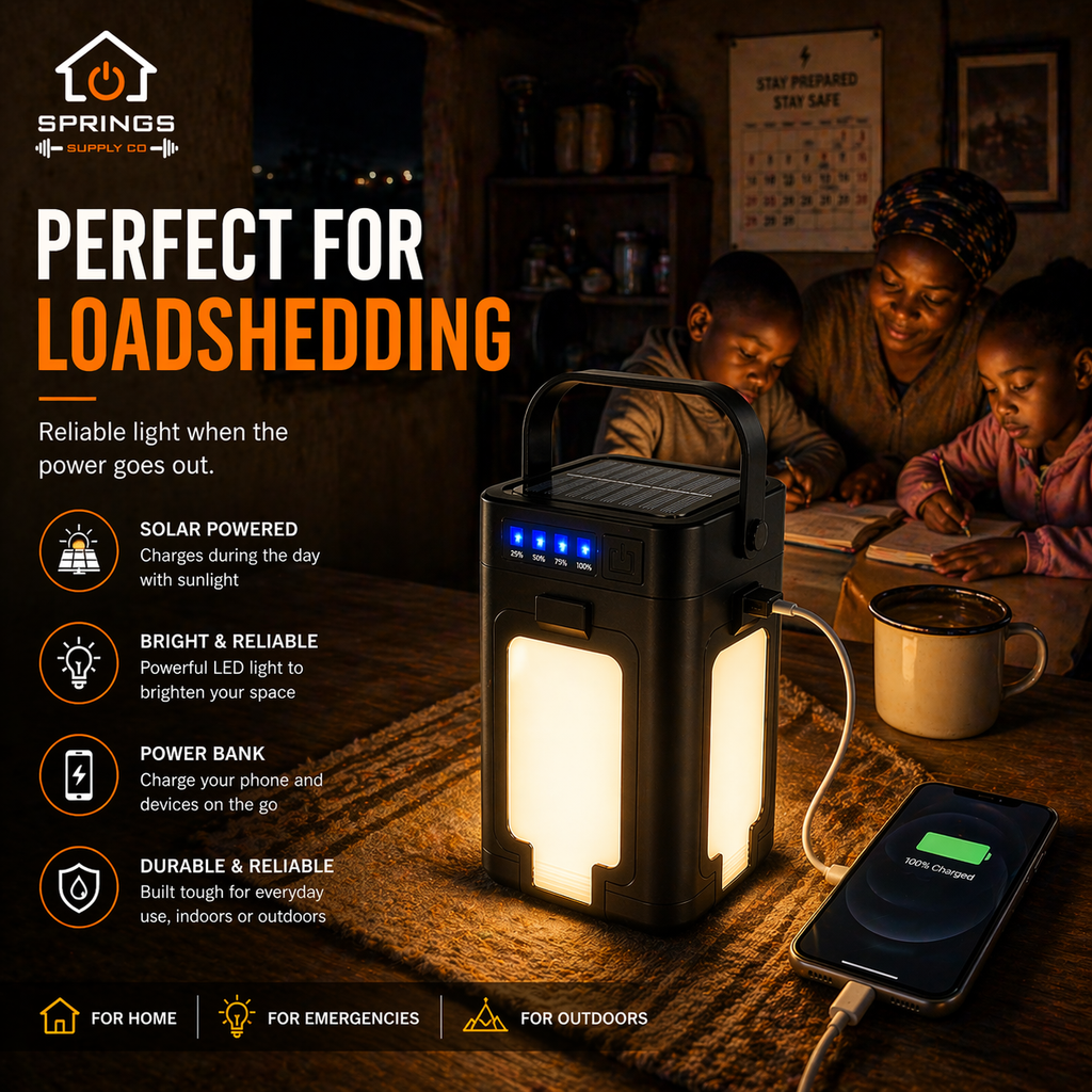 Portable Solar Lantern & Emergency BackUp – Perfect for Load Shedding
