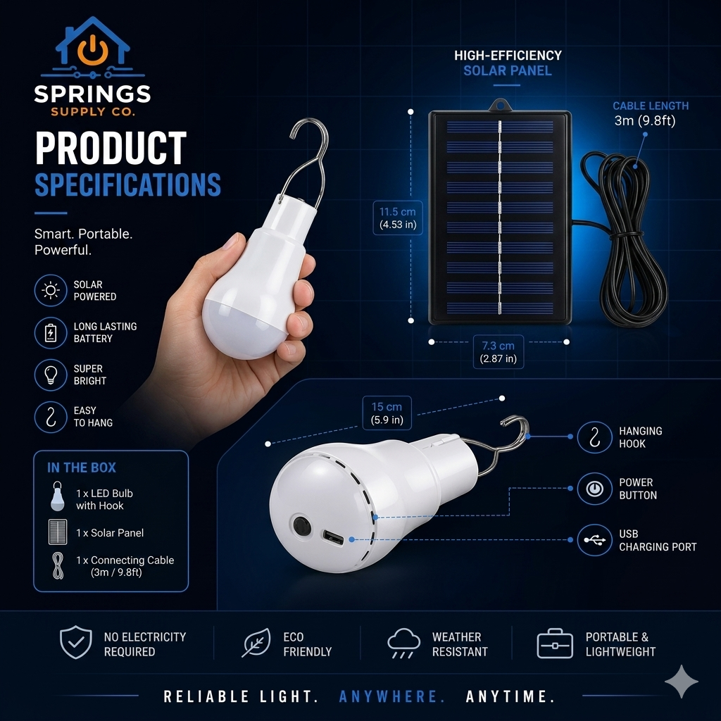 2 ×BrightLight Solar Bulb – No Power, No Problem
