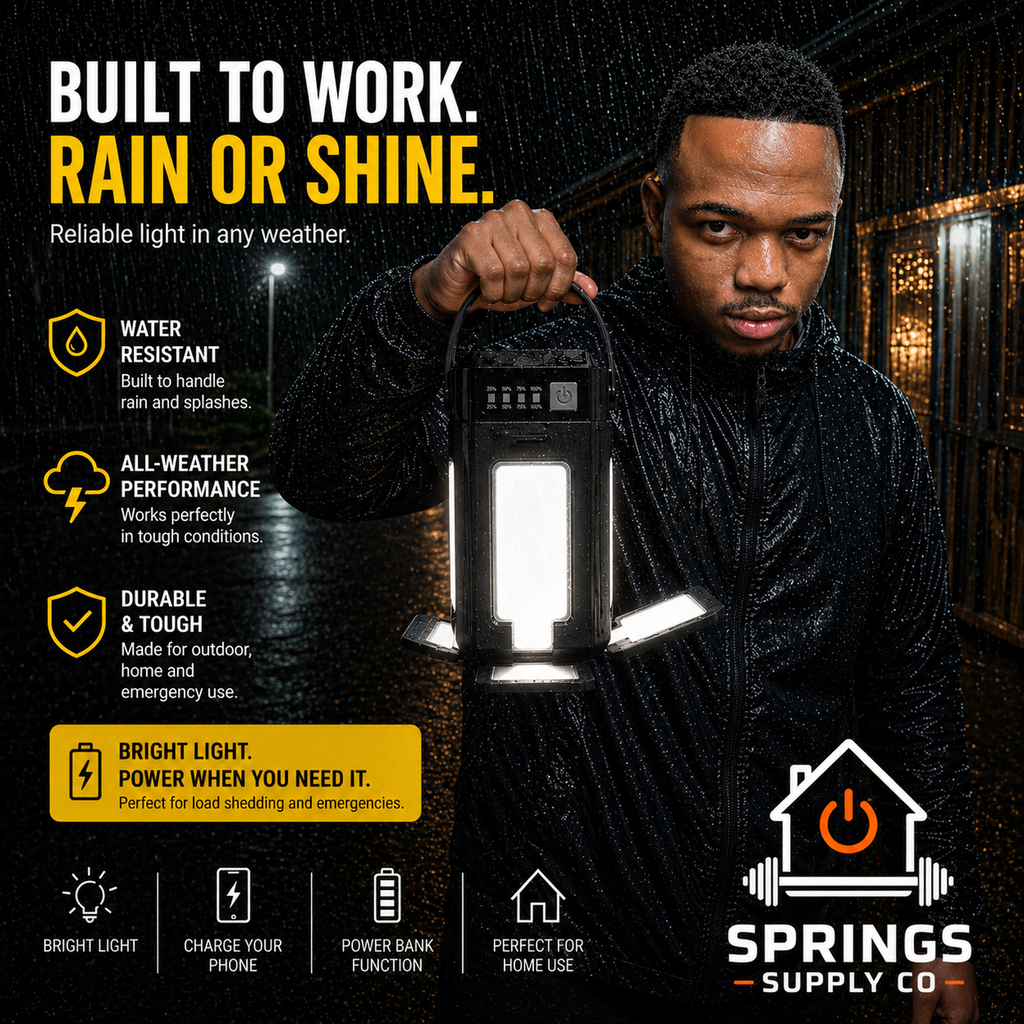 Portable Solar Lantern & Emergency BackUp – Perfect for Load Shedding